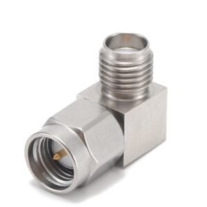 ADP-SMAM-SMAF-R: Adapter, SMA Male to SMA Female, Right Angle